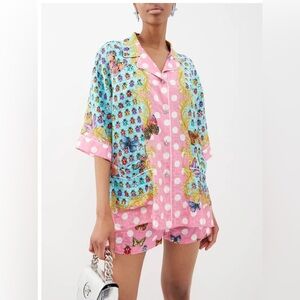 Versace silk Polka Dot 🦋 Twill Shirt